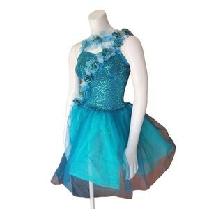 Weissman Blue & Teal Dance Costume (L)